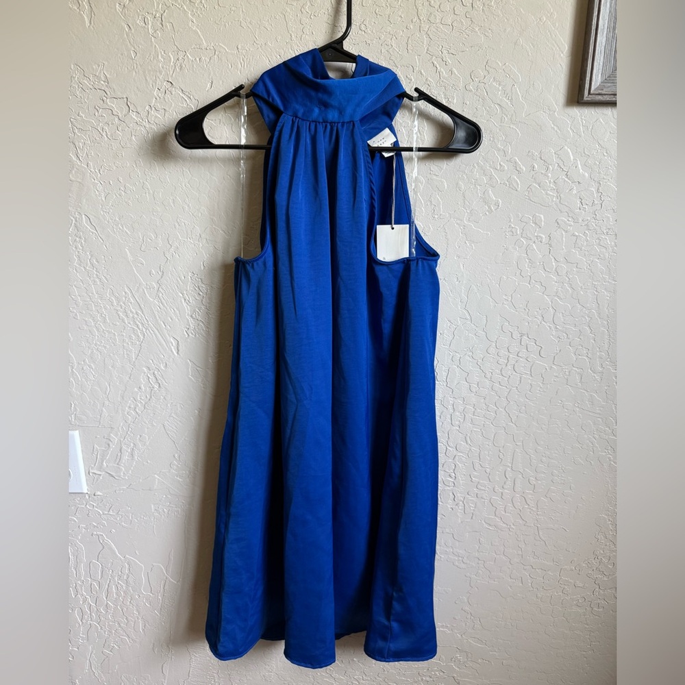 Satin Blue Dress